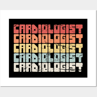 Retro Vintage Heart Doctor Cardiologist Posters and Art